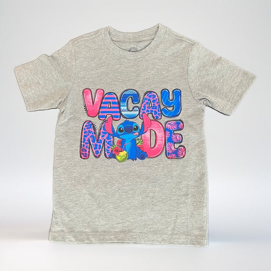 Vacay mode stitch T-shirts for kids